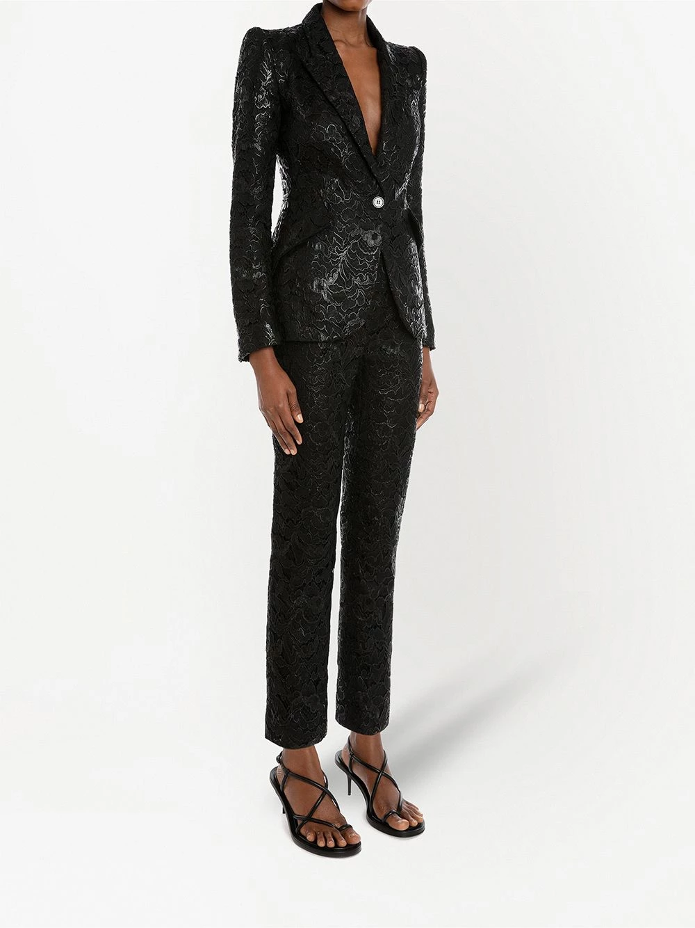 Outlet 😀 Alexander McQueen Lace single breasted blazer 💯 3 Alexander McQueen lace single-breasted blazer