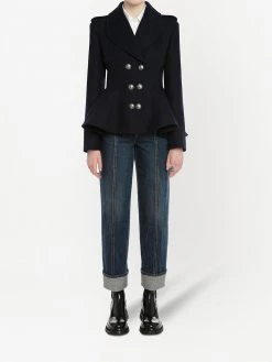 Alexander McQueen peplum-hem double-breasted blazer