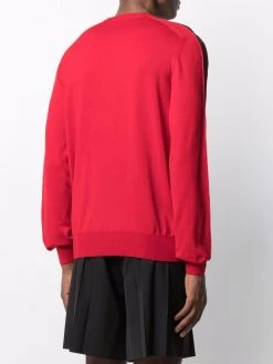 Alexander McQueen logo-stripe wool jumper