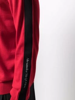 Alexander McQueen logo-stripe wool jumper