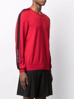 Alexander McQueen logo-stripe wool jumper