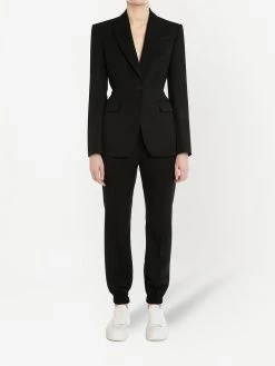 Alexander McQueen logo-print blazer