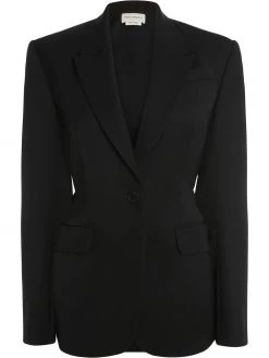 Alexander McQueen logo-print blazer