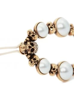 Alexander McQueen pearl skull hair clip
