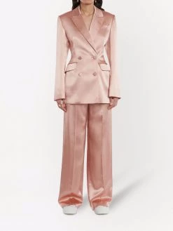 Alexander McQueen satin double-breasted blazer