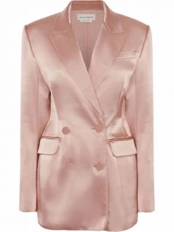 Alexander McQueen satin double-breasted blazer