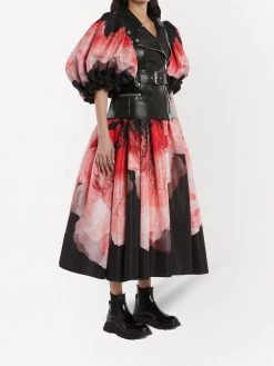 Alexander McQueen anemone-print biker jacket