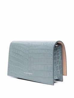 Hot Sale 🥰 Alexander McQueen Crocodile effect skull stud crossbody bag ⌛ 7 Alexander McQueen crocodile-effect skull-stud crossbody bag