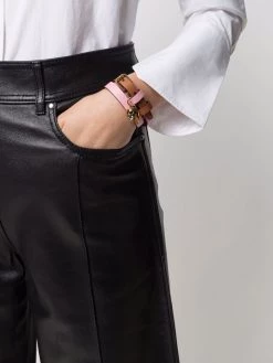 Alexander McQueen multi-wrap Skull charm colour block bracelet