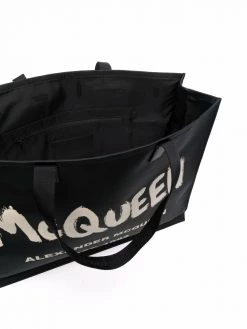 Alexander McQueen Graffiti logo tote