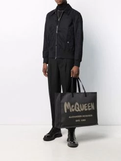 Alexander McQueen Graffiti logo tote