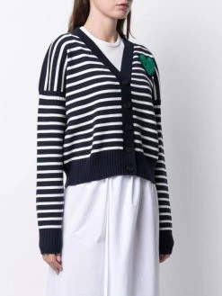 Cheapest โญ Alexander McQueen Heart motif striped cardigan ๐ 7 Alexander McQueen heart-motif striped cardigan