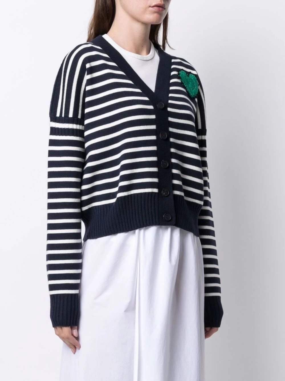 Cheapest โญ Alexander McQueen Heart motif striped cardigan ๐ 3 Alexander McQueen heart-motif striped cardigan