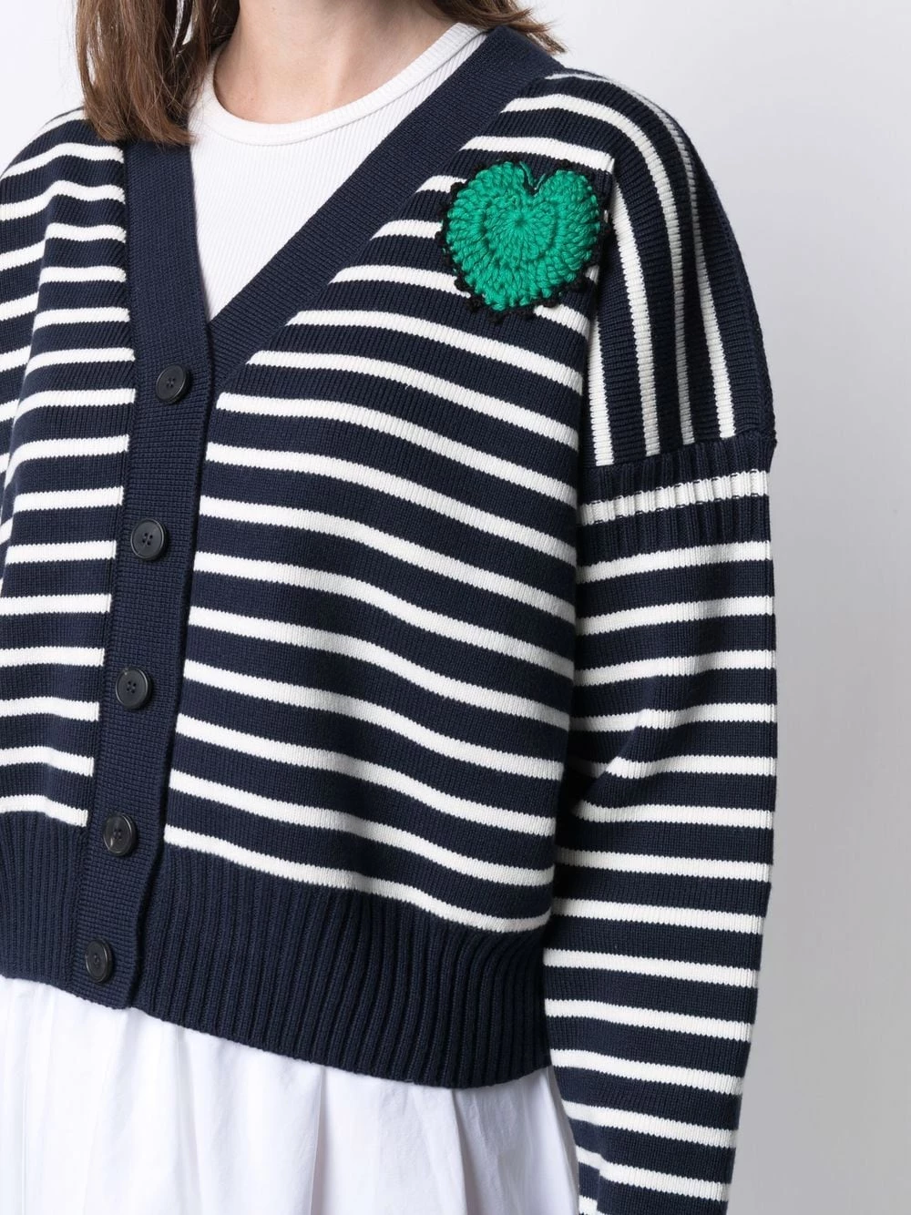 Cheapest โญ Alexander McQueen Heart motif striped cardigan ๐ 5 Alexander McQueen heart-motif striped cardigan