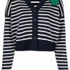 Alexander McQueen heart-motif striped cardigan