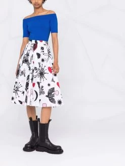 Alexander McQueen off-shoulder knitted top