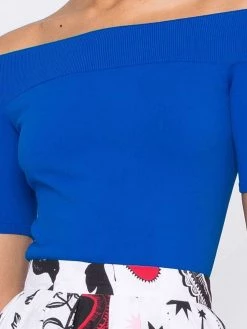 Alexander McQueen off-shoulder knitted top