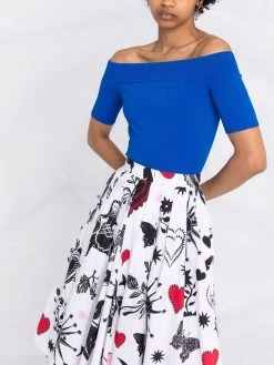 Alexander McQueen off-shoulder knitted top