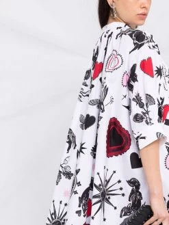Alexander McQueen abstract-print shift-shirt dress