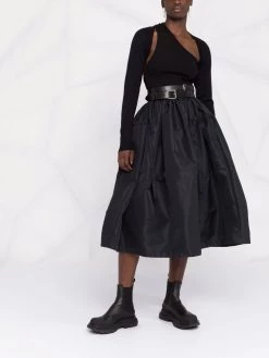 Alexander McQueen logo-embroidered cashmere shrug