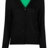 Alexander McQueen contrast-panel cashmere cardigan