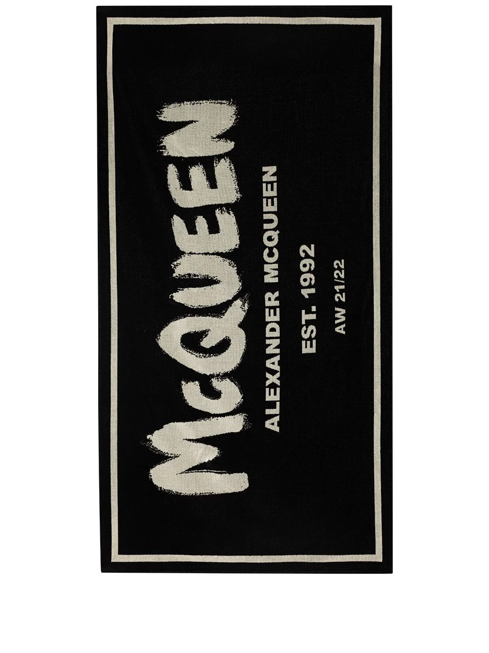 Coupon ๐ Alexander McQueen Logo print cotton beach towel ๐ 1 Alexander McQueen logo-print cotton beach towel