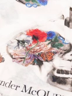 Alexander McQueen fine-knit printed scarf