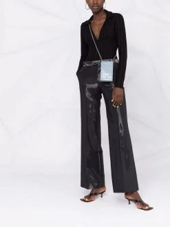 Alexander McQueen skull-charm leather phone bag