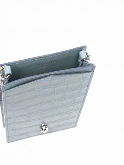 Alexander McQueen skull-charm leather phone bag