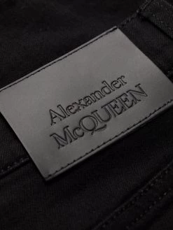 Alexander McQueen logo-patch slim-cut trousers