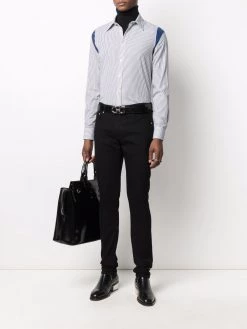 Alexander McQueen logo-patch slim-cut trousers