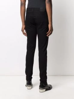 Alexander McQueen logo-patch slim-cut trousers