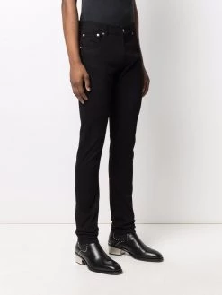 Alexander McQueen logo-patch slim-cut trousers