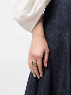 Alexander McQueen triple band Punk ring