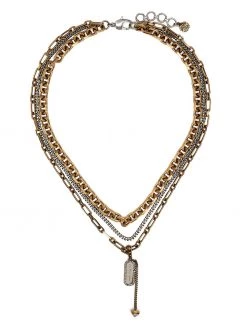 Alexander McQueen triple chain pendant necklace