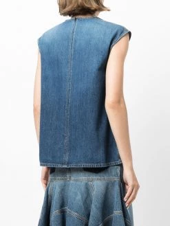 Alexander McQueen short-sleeve denim top