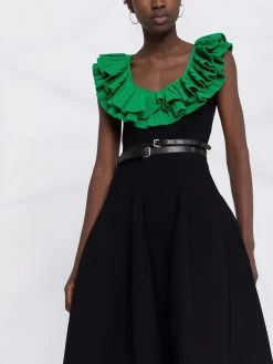 Alexander McQueen sculptural ruffled knit dress