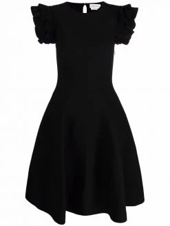 Alexander McQueen ruffled sleeve mini dress