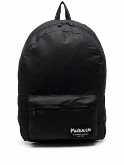 Alexander McQueen logo patch backpack