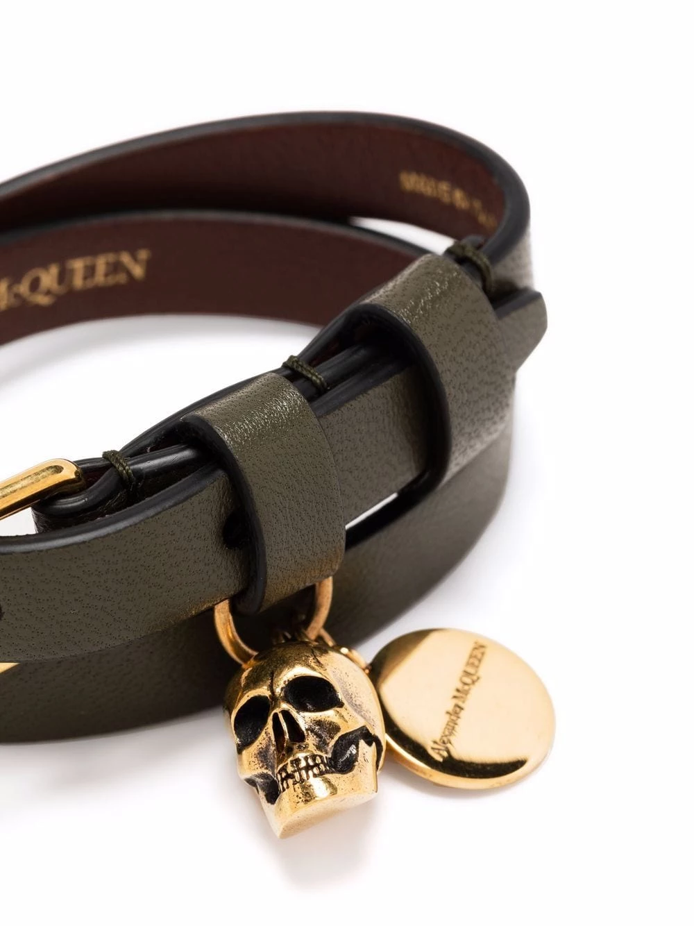 Cheapest 💯 Alexander McQueen Skull embellished wraparound bracelet 👏 3 Alexander McQueen skull-embellished wraparound bracelet