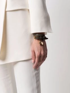 Alexander McQueen skull-embellished wraparound bracelet