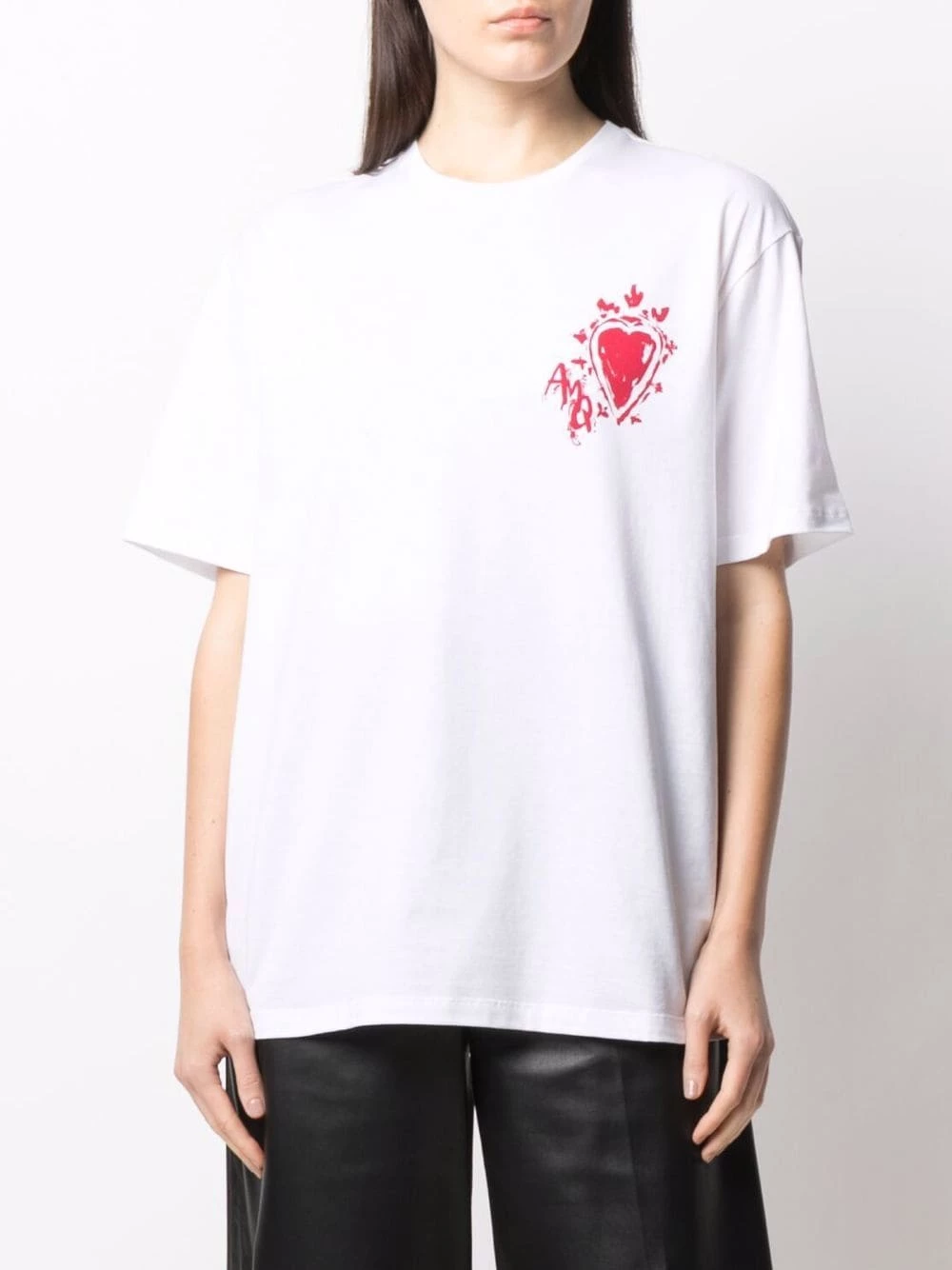 Discount ๐ฏ Alexander McQueen Heart Papercut print T ๐ shirt ๐ 3 Alexander McQueen Heart Papercut print T-shirt