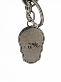 Alexander McQueen logo-print skull keyring