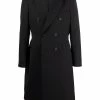 Alexander McQueen logo-print double-breasted coat
