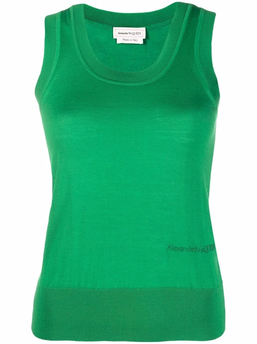 Brand new 😉 Alexander McQueen Logo embroidered cashmere tank top 🎁 1 Alexander McQueen logo-embroidered cashmere tank top