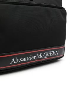 Alexander McQueen logo-print shoulder bag