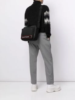 Alexander McQueen logo-print shoulder bag