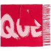 Alexander McQueen intarsia logo wool scarf