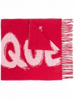 Alexander McQueen intarsia logo wool scarf