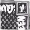 Alexander McQueen logo embroidered silk scarf